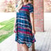 Striped Blush Roses Carly XS 2/4 Dress Extra Small Lularoe Unicorn Floral LLR
