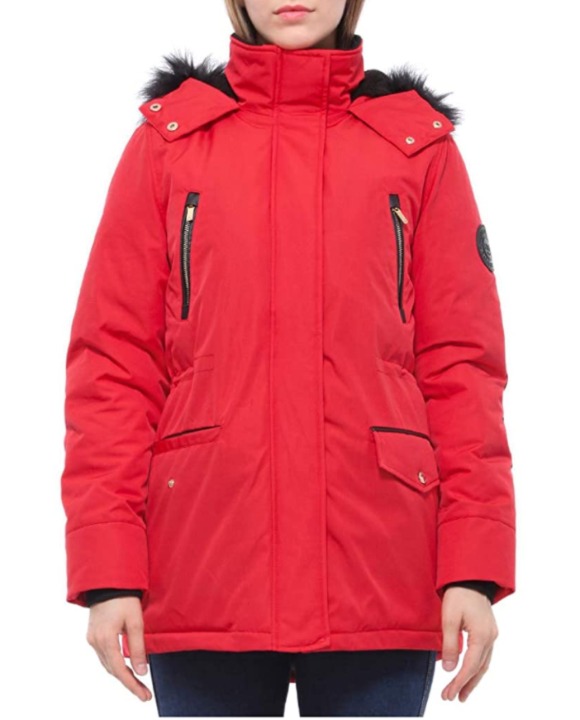 Rokka&Rolla Women's Thickened Warm Parka Jacket Winter Coat with Removable Faux