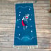 Kokopelli Blue Wool Rug With Fringe 57 x 27