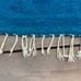 Kokopelli Blue Wool Rug With Fringe 57 x 27