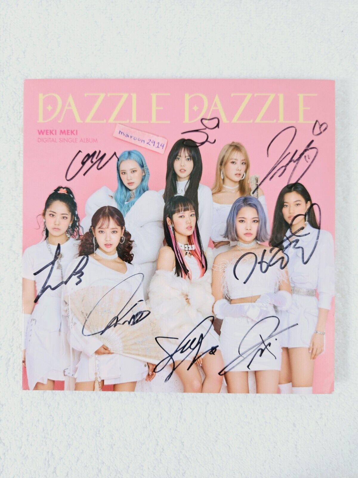 WEKI MEKI Dazzle Dazzle Signed Promo Album Autographed Digital Single Kpop