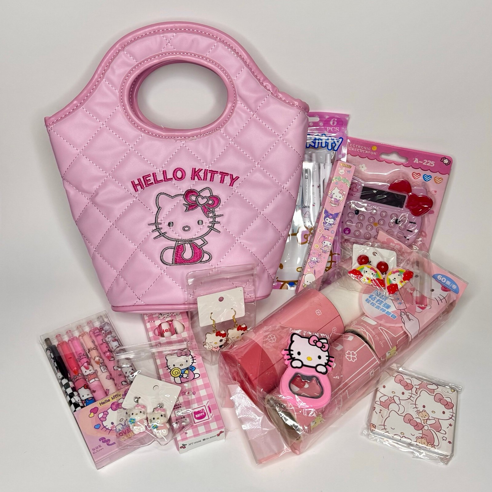 Sanrio Hello Kitty Bucket Bag Merch Bundle