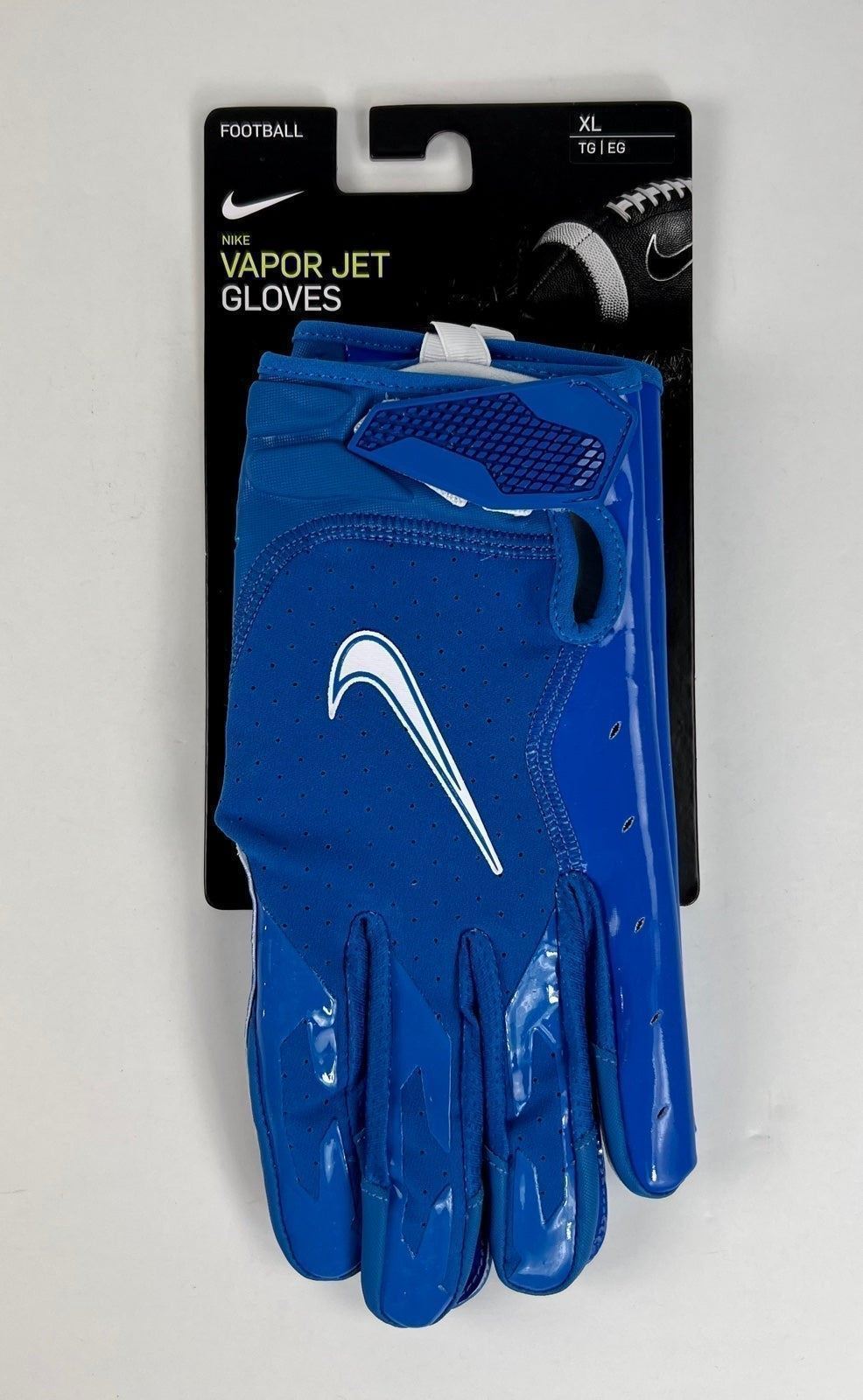 Nike Vapor Jet 6.0 Football Gloves Blue store Men's Size XL CZ4127-490 New
