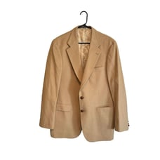 Vintage J. P. Jones Men's 46L Tan Sport/Suit Coat Wool Blend Notch Lapel