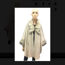 Cream Fur Cape. On Sale