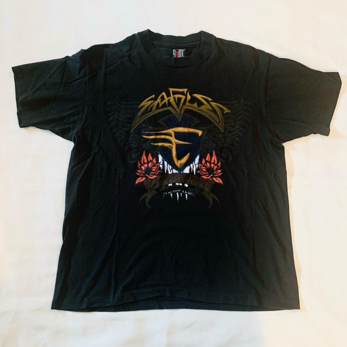 Vintage 1994 GIANT by ANVIL EAGLES HELL FREEZES OVER WORLD TOUR T-Shirt