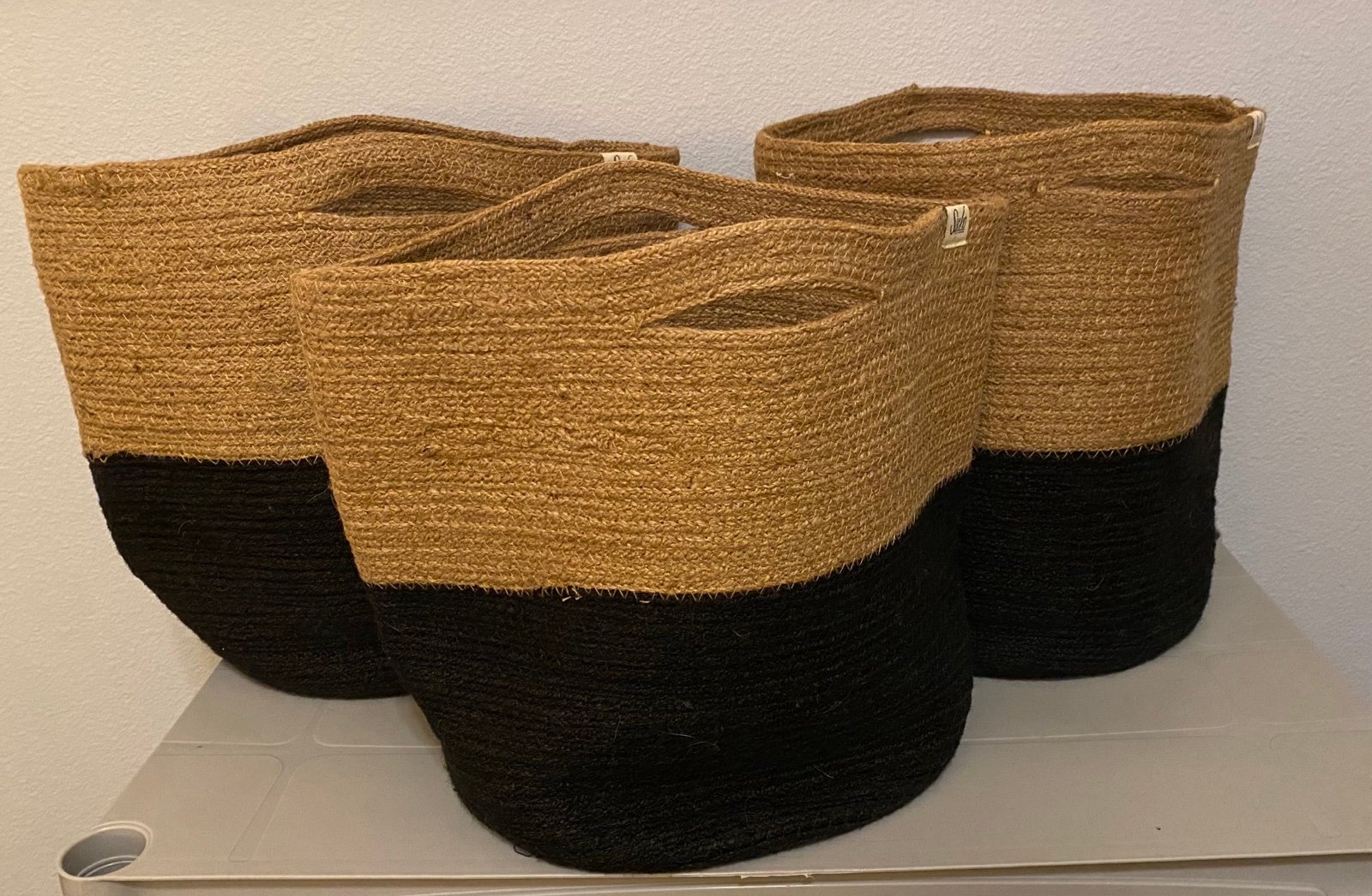 Set of 3 Sseko storage baskets