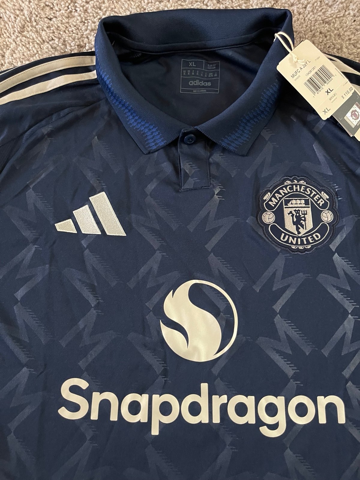 Manchester United 24/25 Mens Sz XL Long Sleeve Away