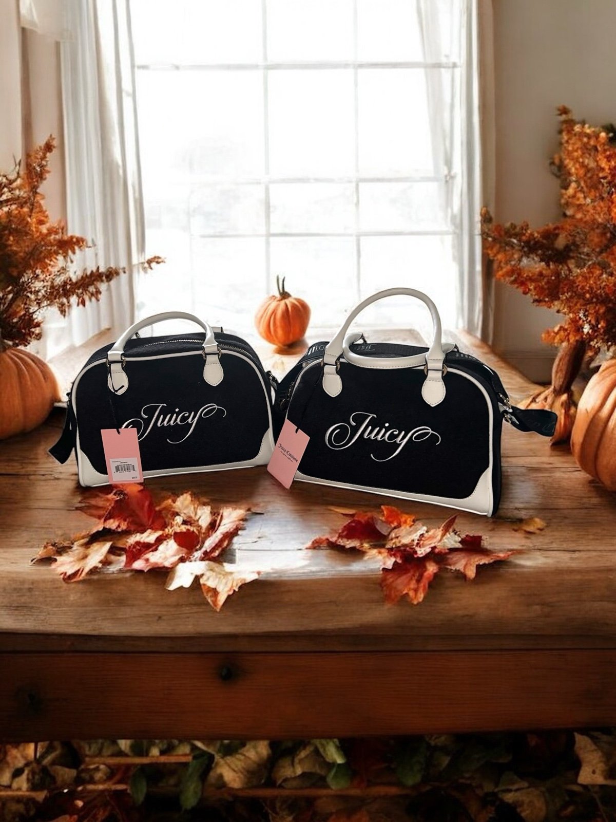 Juicy Couture Liquorice Raising Star Bowler Bags Lot