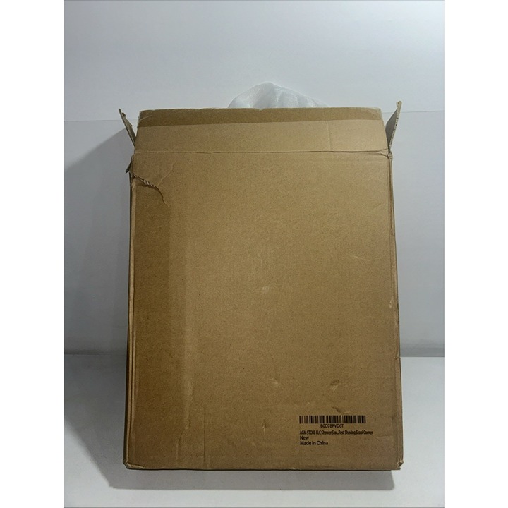 New AGM Wood Corner Shower Shaving Stool Open Box
