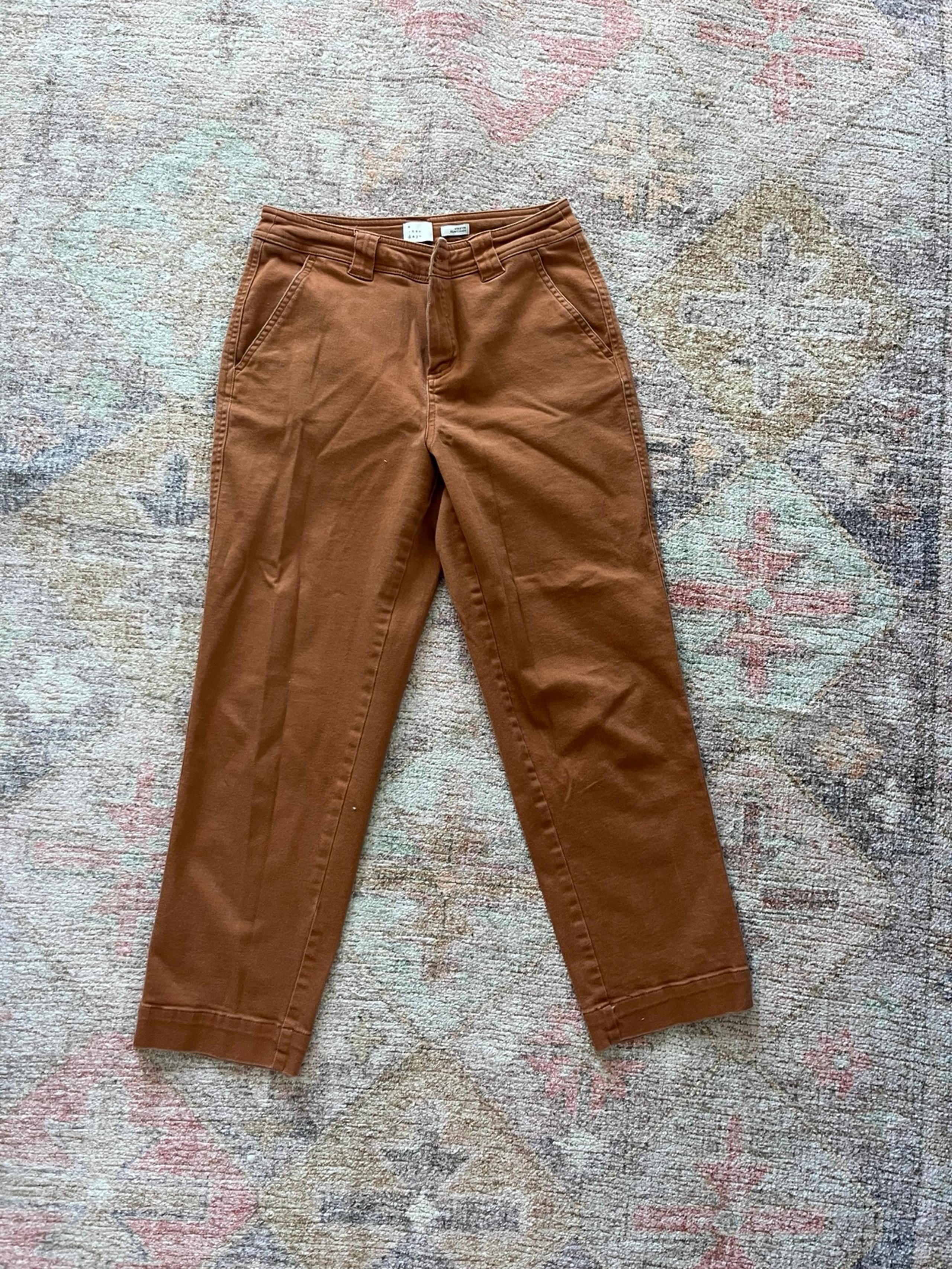 A new day burnt orange wide leg crop jeans