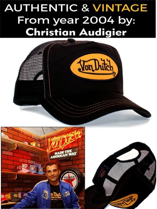 Von Dutch Trucker Hat Vintage Y2K 2000s Yellow/Red/Black Cap
