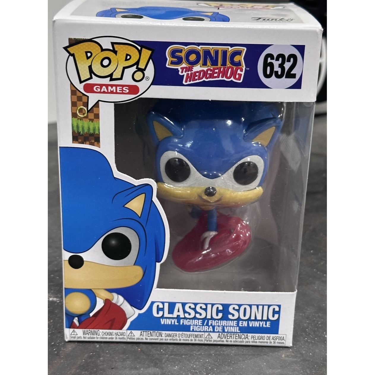 Classic Sonic 632 Flocked Funko Shop Limited Edition Funko Pop Figure Protector