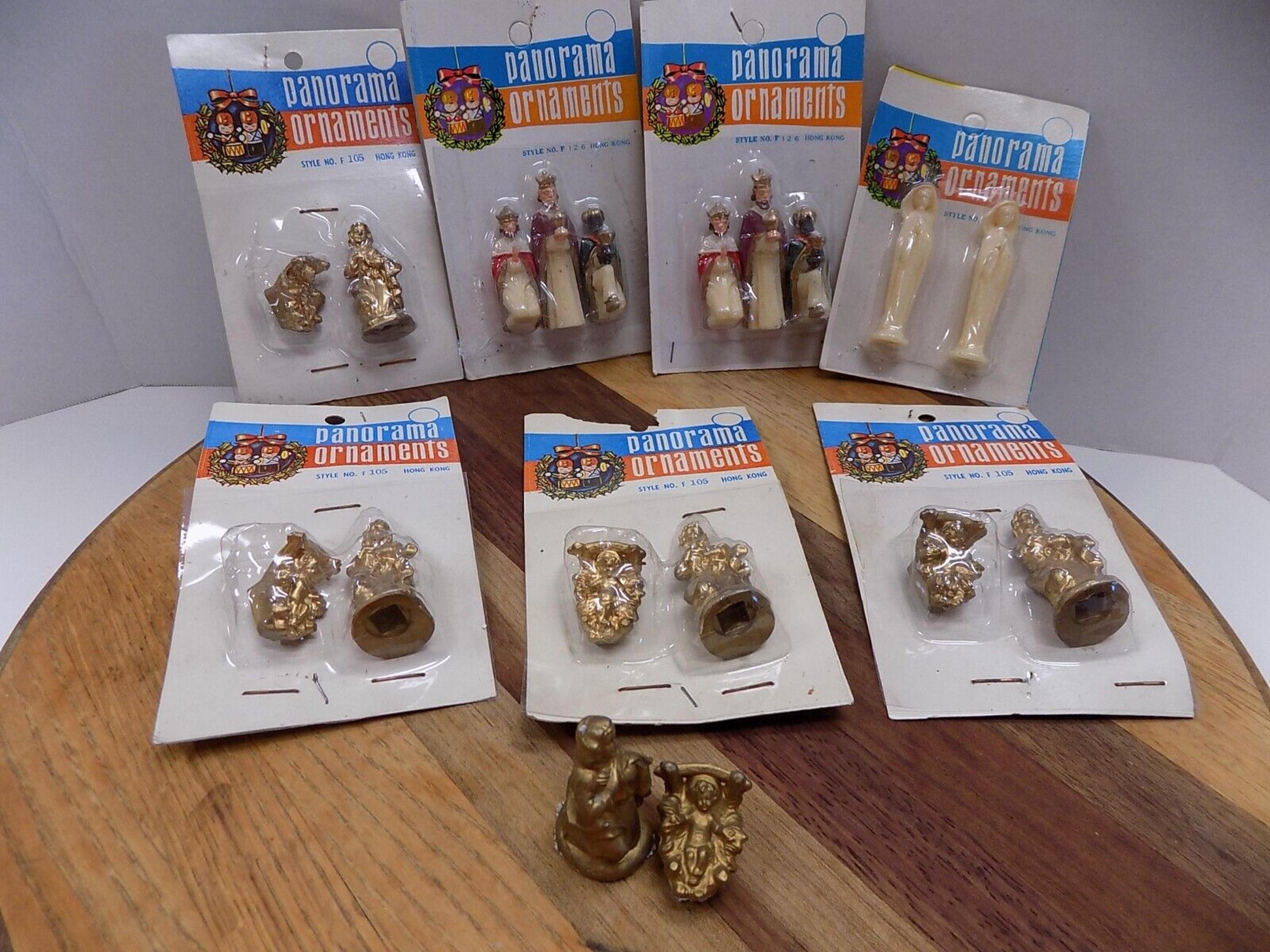 VTG PANDORA Christmas Ornaments NATIVITY New Old Stock Hong Kong miniature