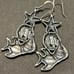 Vintage Sterling silver sea Ocean life Fish Star fish shell Pierced Drop earring