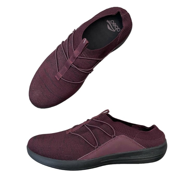 Abeo Maxlite Emely Burgundy Slip On Sneakers Size 9