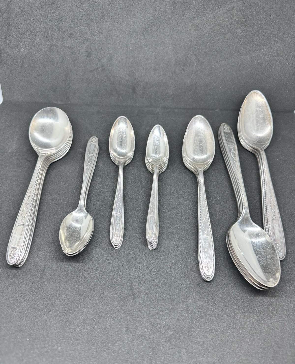 Antique 1920s Community “Grosvenor” Silverplate Spoons by Oneida