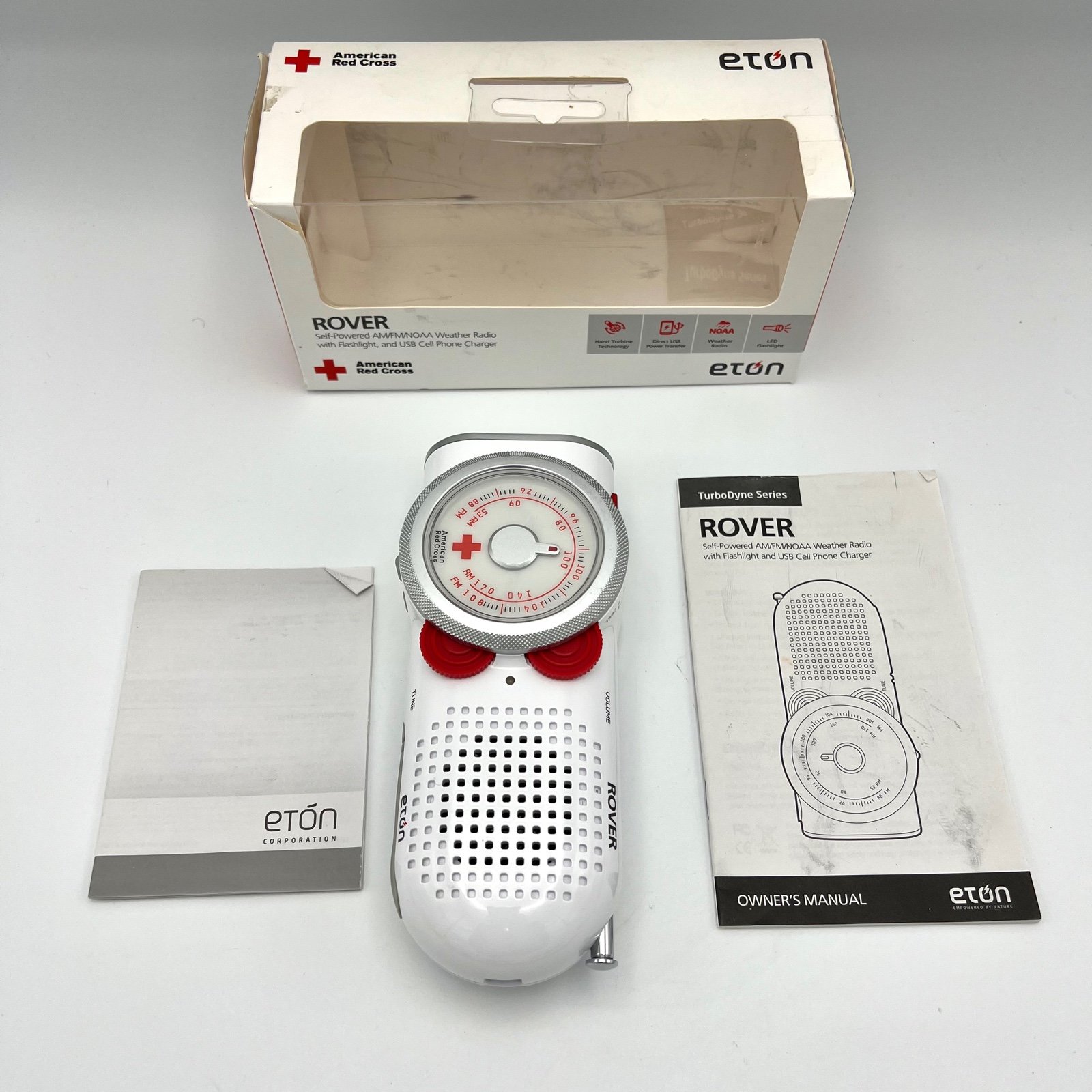 Eton American Red Cross TurboDyne Self-Powered Weather AM/FM/NOAA Radio 200w
