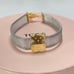 Tous White and yellow gold Icon Mesh Bracelet with Diamonds Bear motif