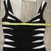 Jovani Black and White Striped Sleeveless Bandage Dress Size 4
