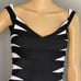 Jovani Black and White Striped Sleeveless Bandage Dress Size 4