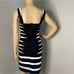 Jovani Black and White Striped Sleeveless Bandage Dress Size 4