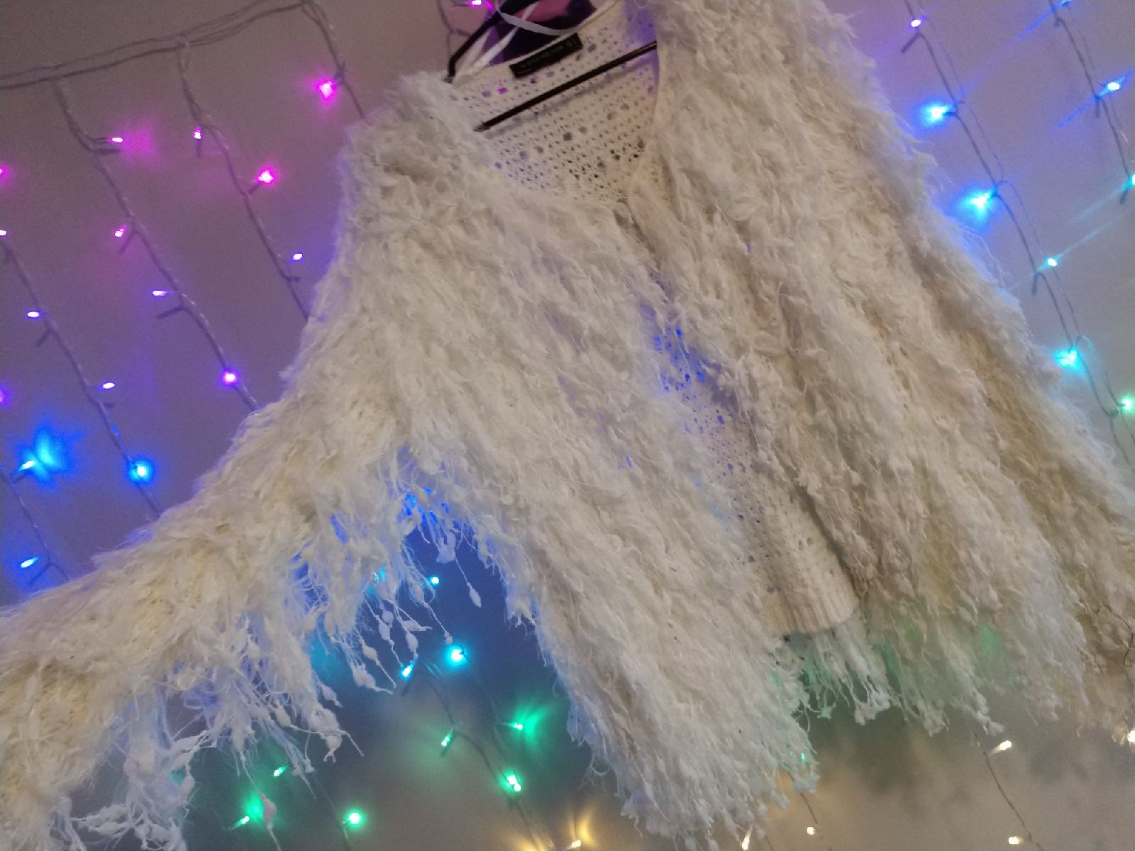 Super funky yarn fringe jacket