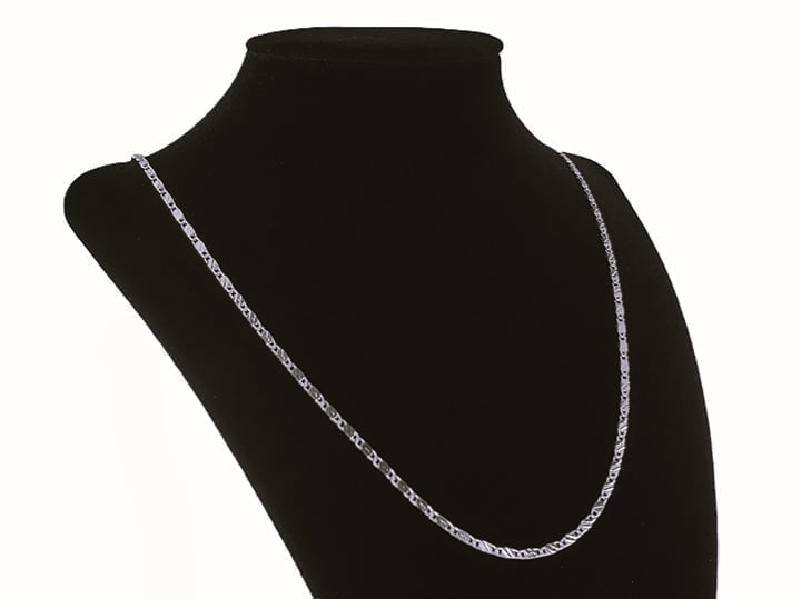 30 Womens 14K White Gold Chain Link Necklace 14 Karat Silver 30 inch Jewelry