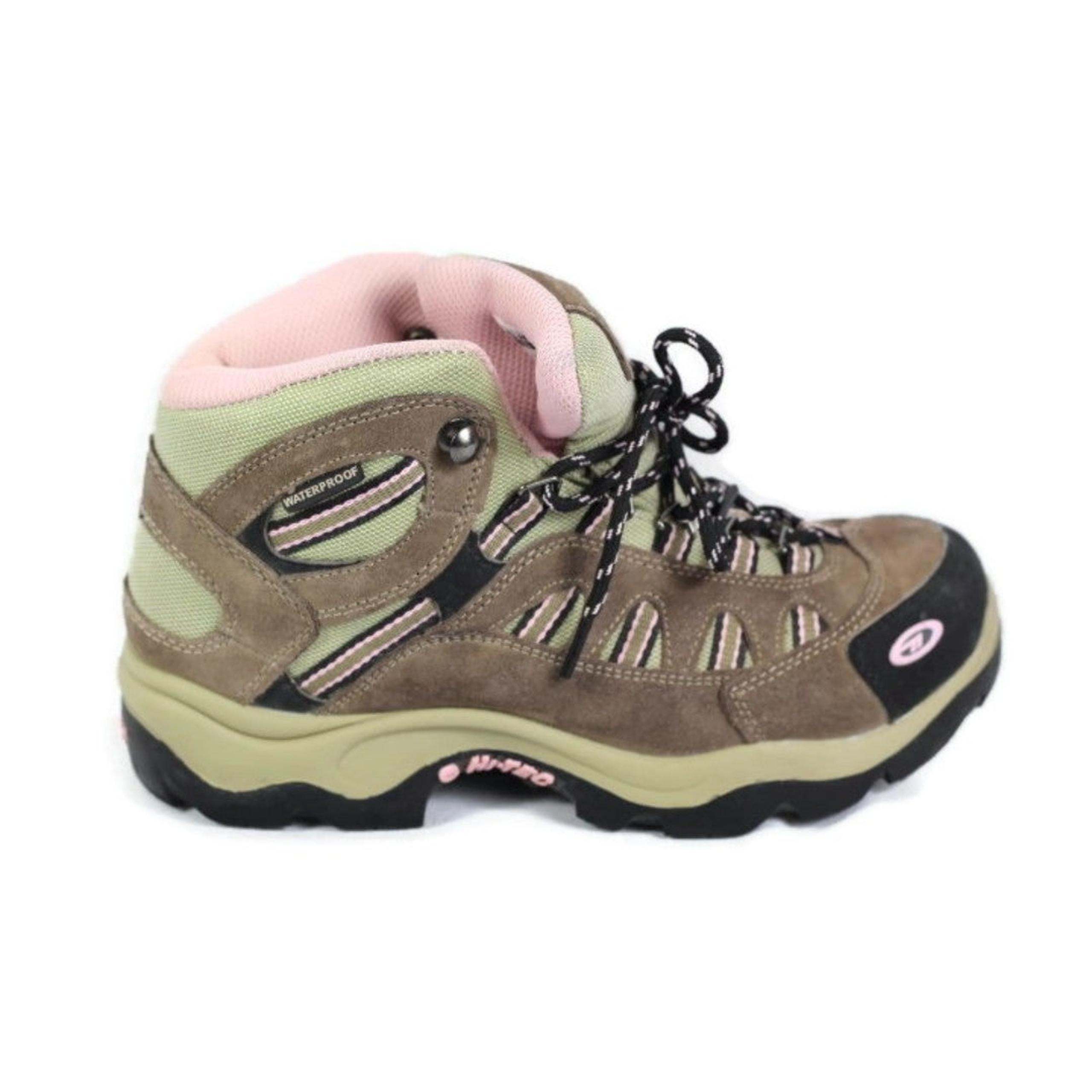 Hi Tech Pink Brown Women's Outdoor Bootie Sneaker Hiking Lace Up Size 7M