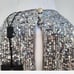NWT Cable & Gauge Sparkling SILVER Sequin Halter Blouse Size Medium