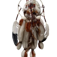 Vintage Handmade Native American-Style Mandala/Dream Catcher ~ Moon Raven Intern