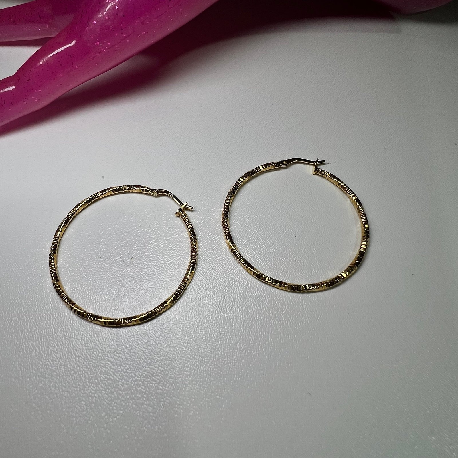 Earrings 18. kGP. / Yellow Gold Italy Shiny Earrings