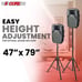 SpeakerStand Tripod Air Assist Lowering Adjustable Floor Stands SSHD HYD AIR BLK