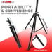 SpeakerStand Tripod Air Assist Lowering Adjustable Floor Stands SSHD HYD AIR BLK