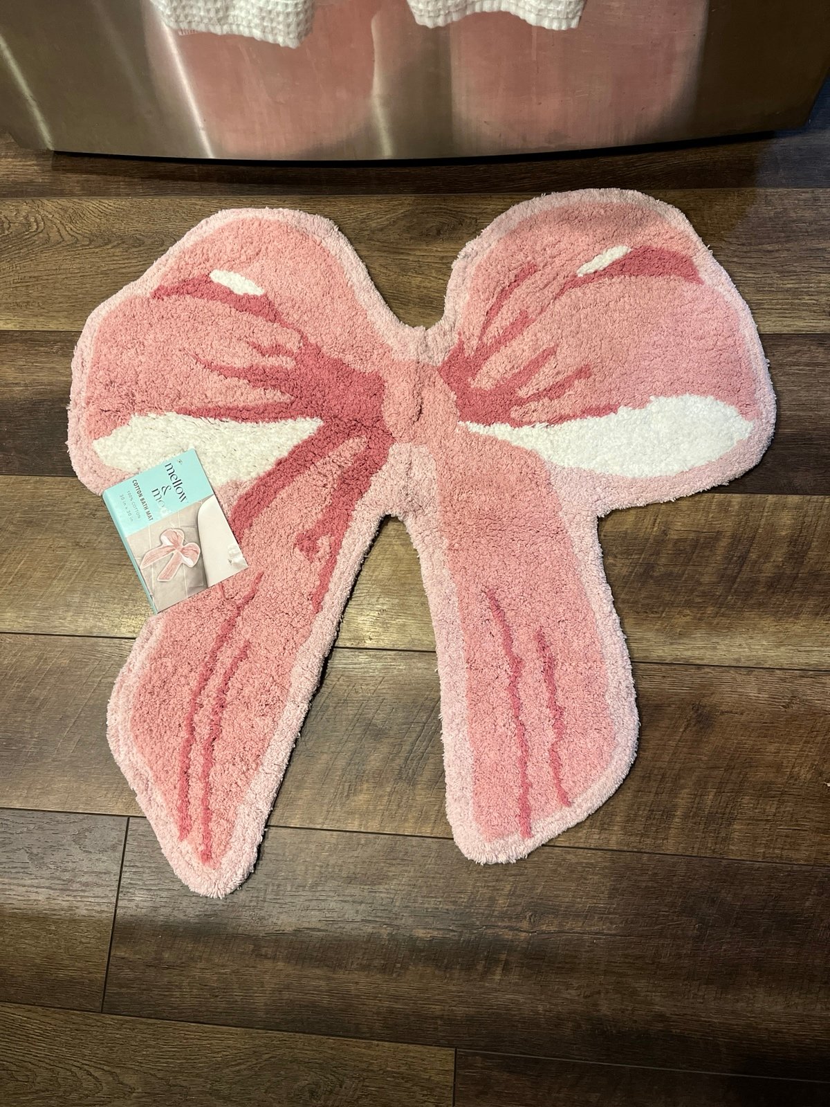 Pink Bow Bath Mat