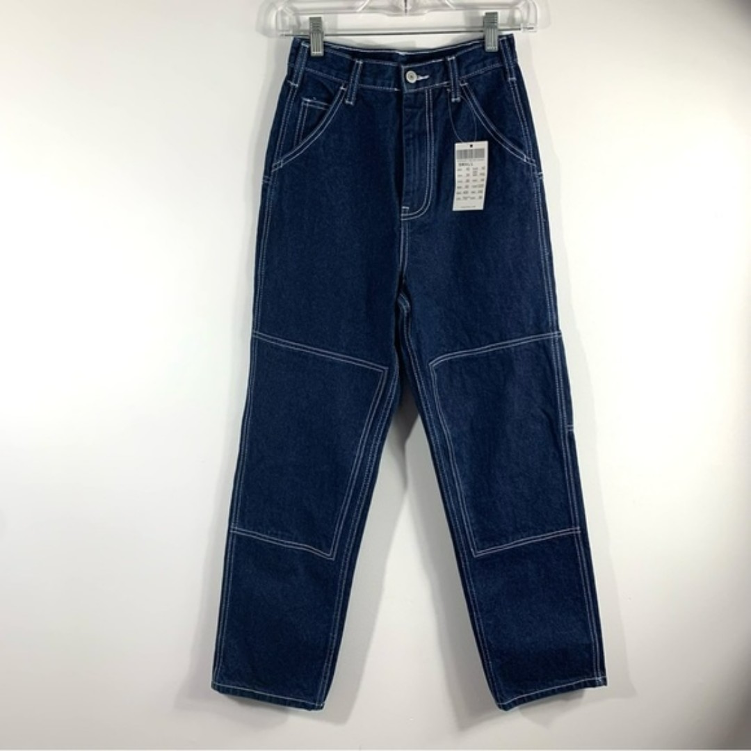 Brandy Melville J Galt Ariana Dark Wash Painter Jeans NWT