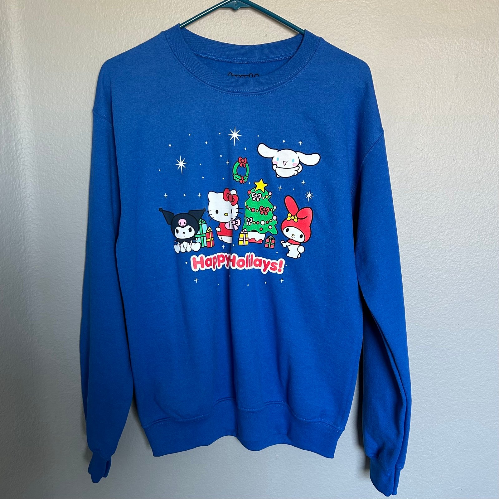 JapanLA Hello Kitty & Friends Happy Holidays Christmas Sweatshirt Size Small