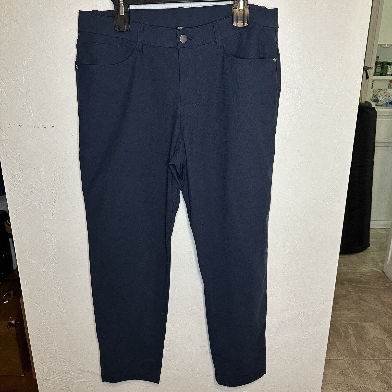 Lululemon 35”X28” Size 34 ABC Pants Classic Fit Warpstreme Color Dk Navy
