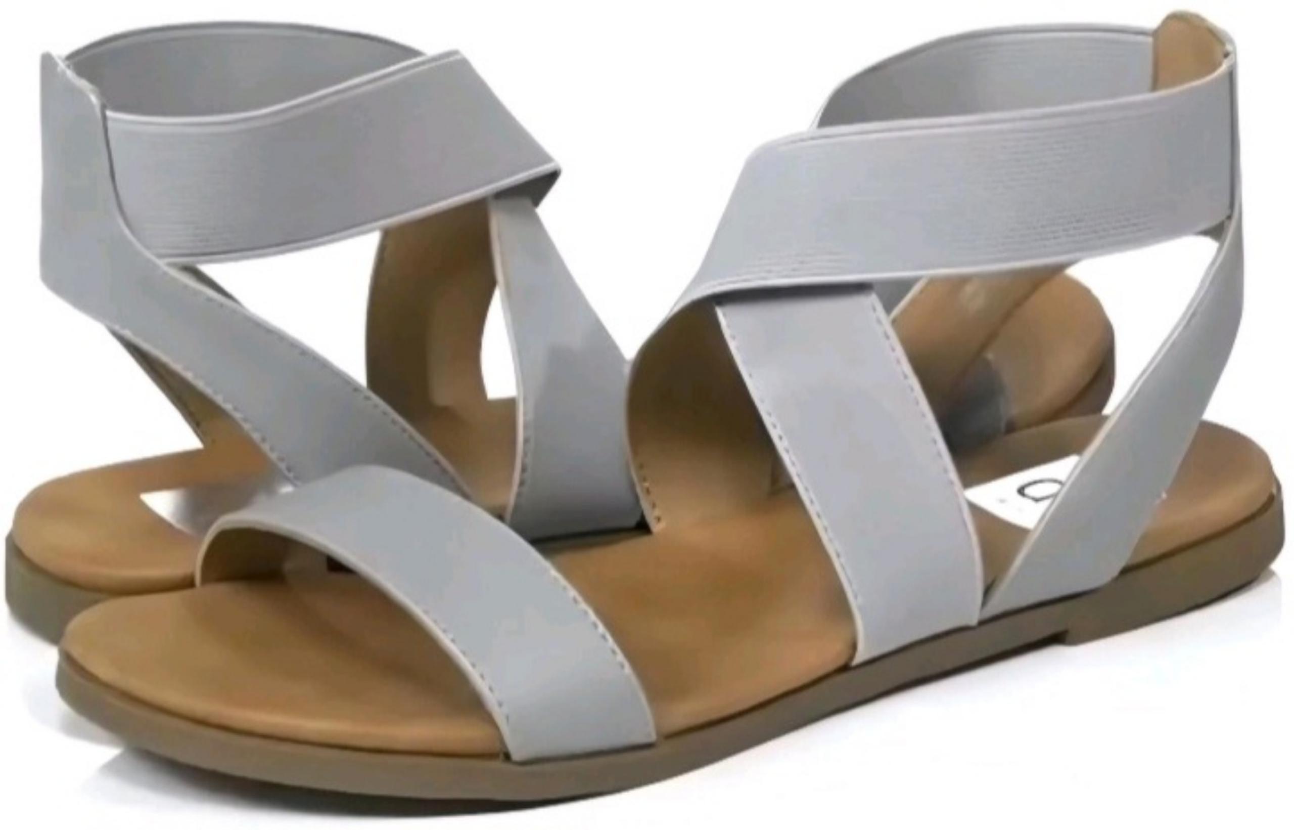 Women's slip on size 7 Dolce Vita light grey "Febee" with elastic straps