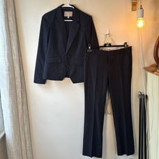 EUC Banana Republic Navy Suit Pinstripe Blazer Pants Set 2/4/Small