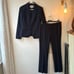 EUC Banana Republic Navy Suit Pinstripe Blazer Pants Set 2/4/Small