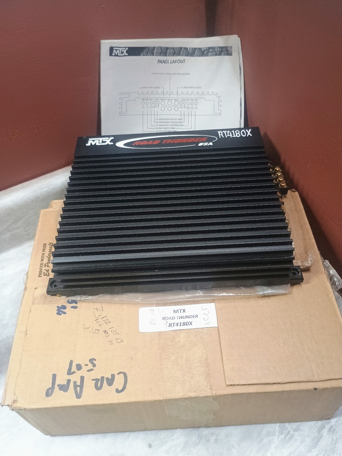 Mtx Road Thunder RT4180X 4 channel Old School Amplifier