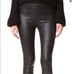 FREE PEOPLE Black Metallic Faux Leather Leggings Size Med