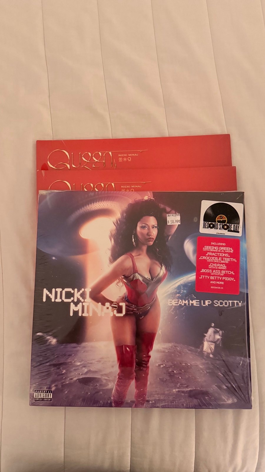 Nicki Minaj Beam Me Up scotty & 2 Queen Vinyls