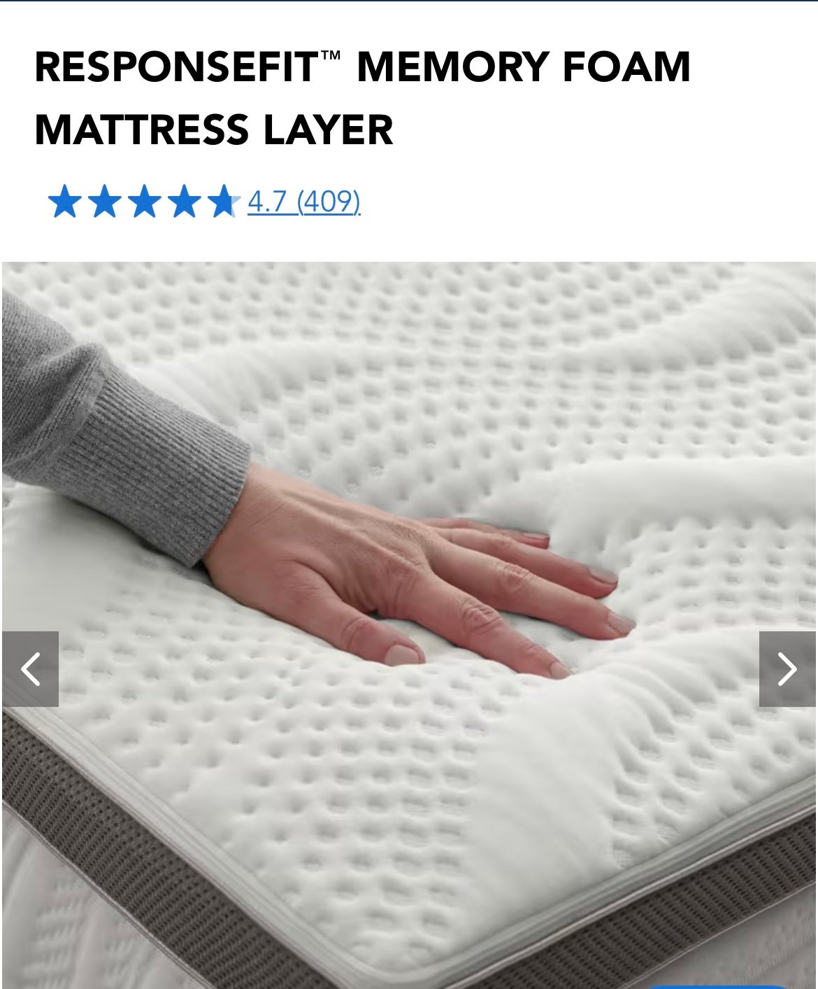 Sleep number mattress topper: twin size