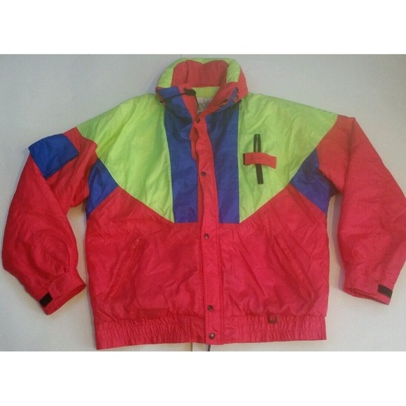 Vintage 90's Bright Neon Gore-Tex Profile Adult Sz Large Skiing Jacket New NWOT