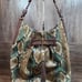 Rafe New York Python Leather Embossed Large Tote Tassel Brown Cream Turquoise