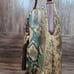 Rafe New York Python Leather Embossed Large Tote Tassel Brown Cream Turquoise