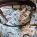 Rafe New York Python Leather Embossed Large Tote Tassel Brown Cream Turquoise