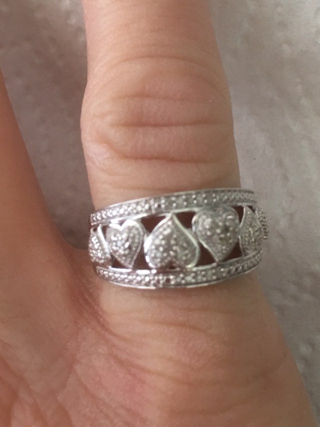 Heart Diamond Ring Size 7